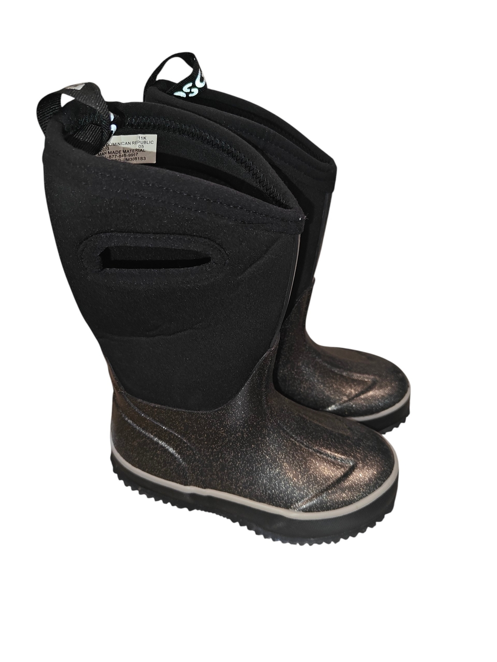 DSG Snowbound Winter Boots in a black glitter finish 11c Toddler